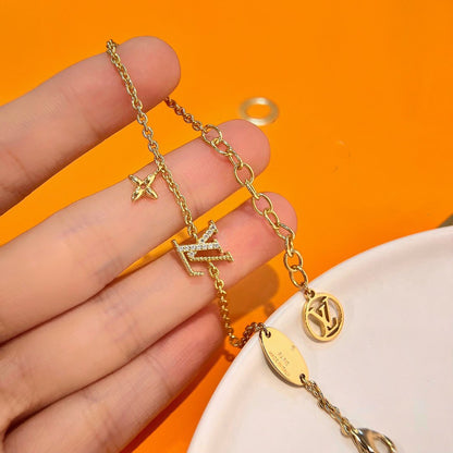 [Rosla]LOGO STAR MOTIF GOLD BRACELET