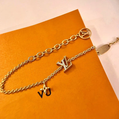 [Rosla]LOGO STAR MOTIF GOLD BRACELET