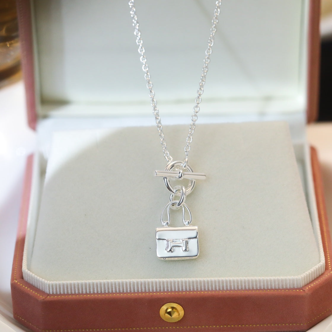 [Rosla]POP H PEDANT SILVER NECKLACE