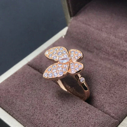 [Rosla]BUTTERFLY PINK GOLD DIAMOND RING
