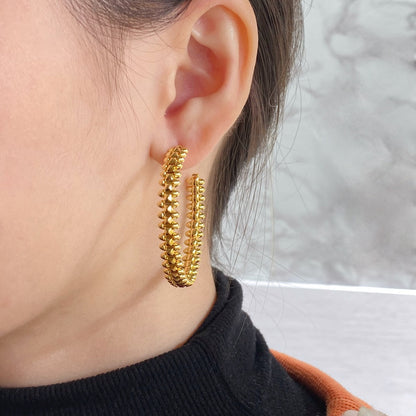[Rosla]CLASH LARGE HOOP EARRINGS