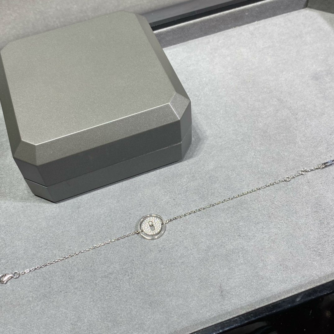 [Rosla]LUCKY MOVE DIAMOND PAVED BRACELET