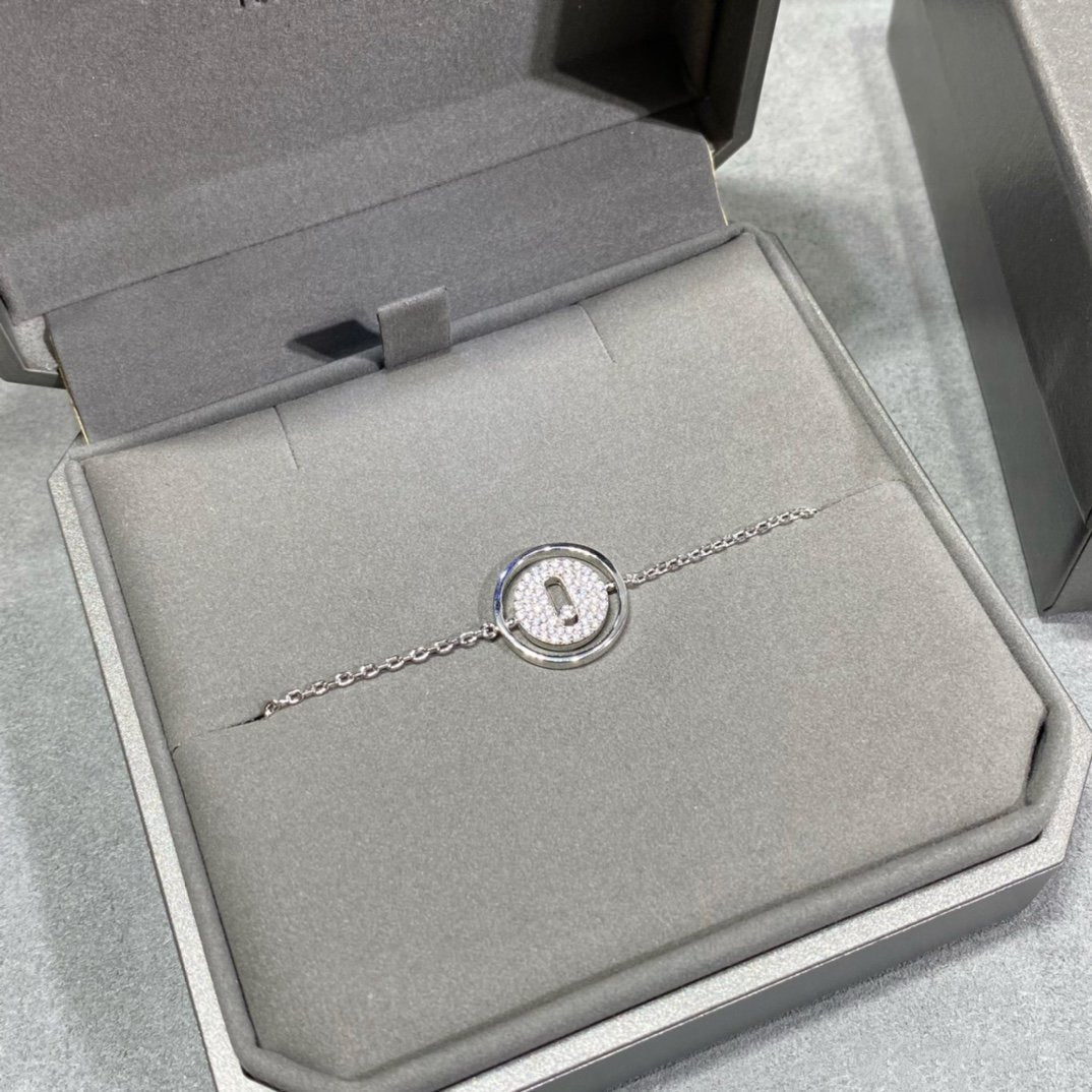 [Rosla]LUCKY MOVE DIAMOND PAVED BRACELET