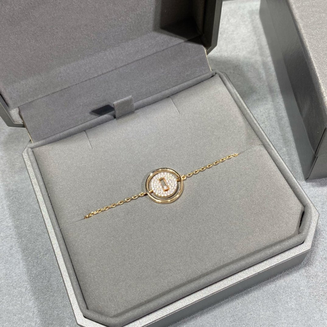 [Rosla]LUCKY MOVE DIAMOND PAVED BRACELET