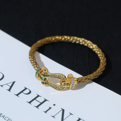 [Rosla]FORCE 10 GOLD GREEN DIAMOND PAVED