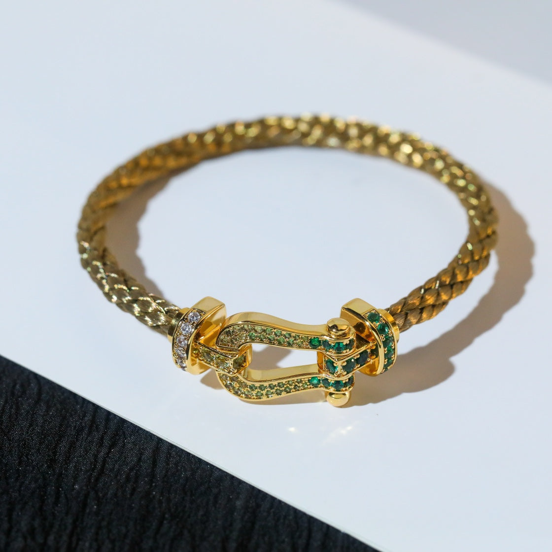 [Rosla]FORCE 10 GOLD GREEN DIAMOND PAVED