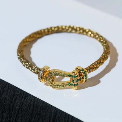 [Rosla]FORCE 10 GOLD GREEN DIAMOND PAVED