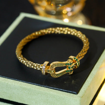 [Rosla]FORCE 10 GOLD GREEN DIAMOND PAVED