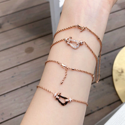 [Rosla]FORCE 10 PINK GOLD DIAMOND NECKLACE