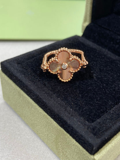 [Rosla]CLOVER RIVERSIBLE RING GOLD COLLECTION