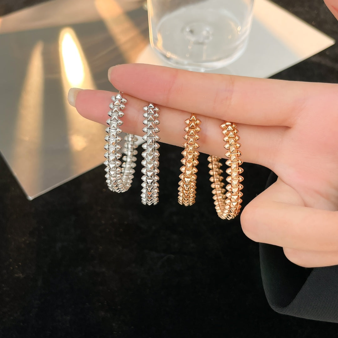 [Rosla]CLASH HOOP LARGE EARRINGS
