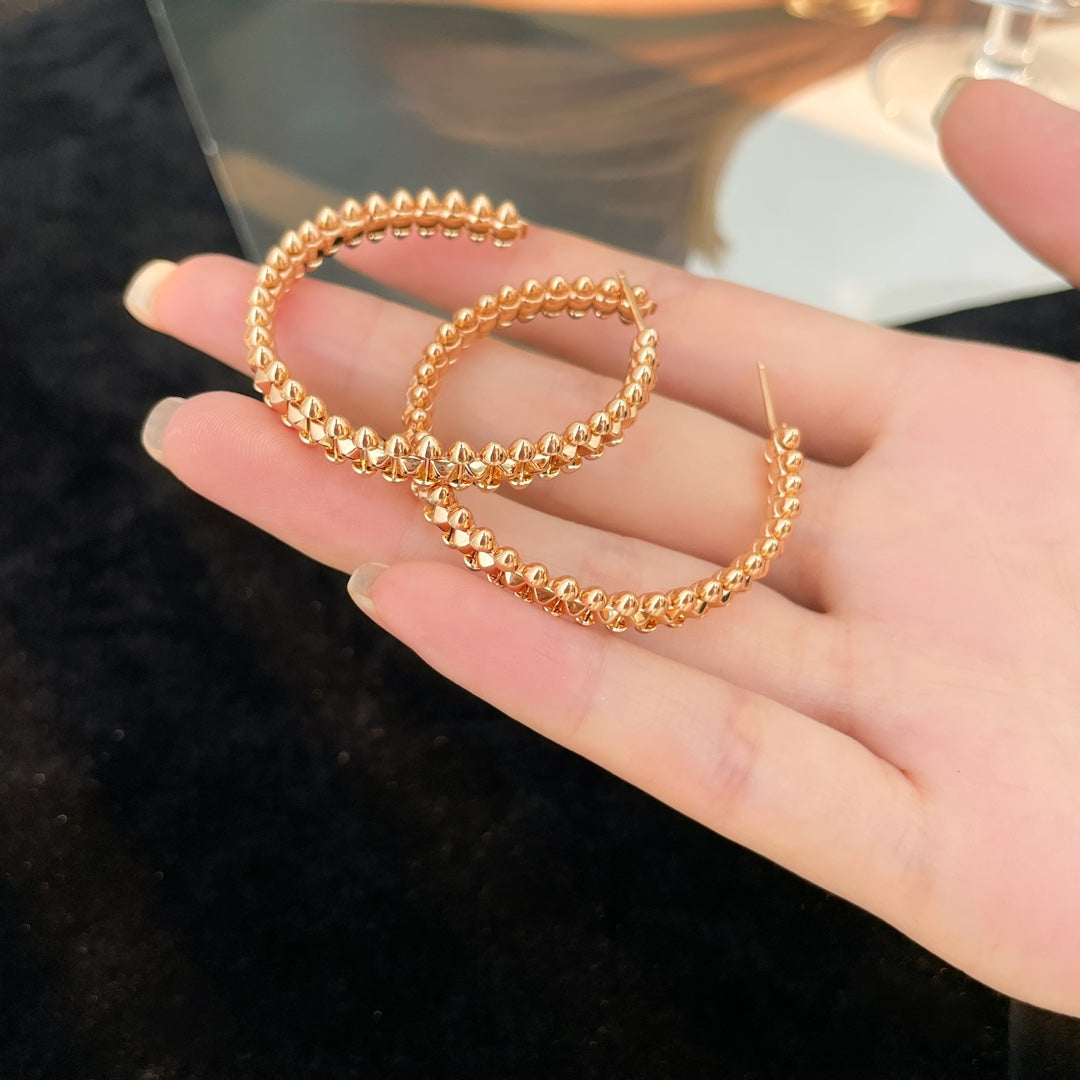 [Rosla]CLASH HOOP LARGE EARRINGS