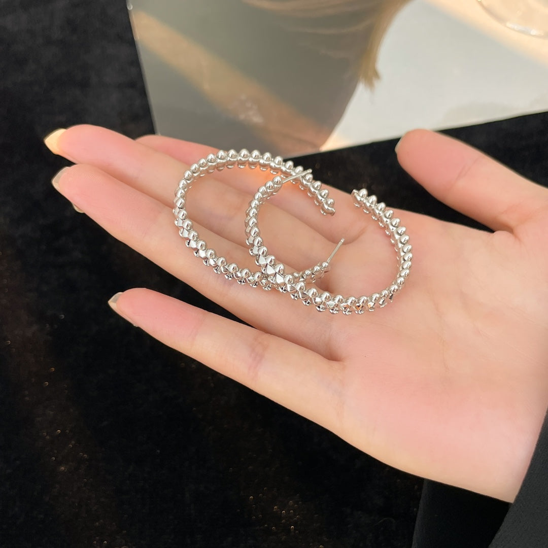 [Rosla]CLASH HOOP LARGE EARRINGS