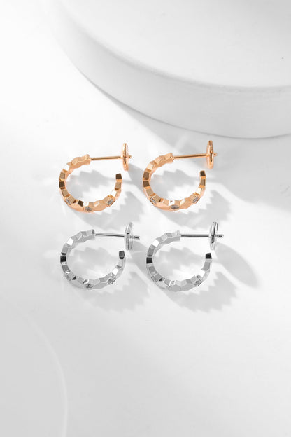 [Rosla]BEE LOVE DIAMOND HOOP EARRINGS