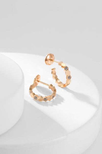 [Rosla]BEE LOVE DIAMOND HOOP EARRINGS