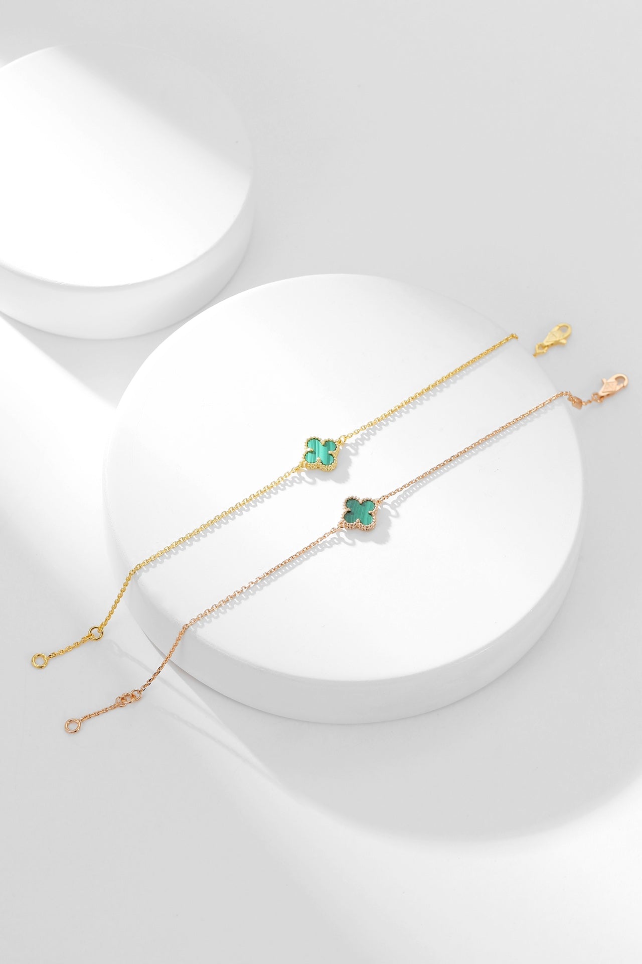 [Rosla]CLOVER BRACELET MALACHITE 1 MOTIF
