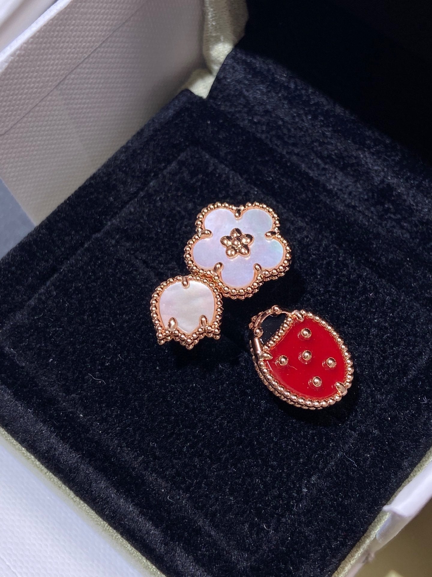 [Rosla]LUCKY 3 MOTIF ROSE GOLD RING