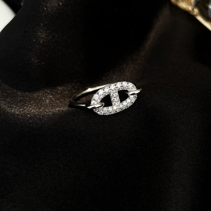 [Rosla]RONDE SMALL SILVER DIAMOND RING