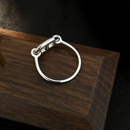 [Rosla]RONDE SMALL SILVER DIAMOND RING