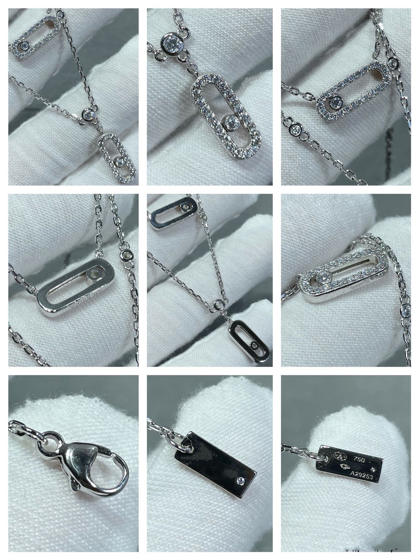 [Rosla]MOVE 2 ROW DIAMOND NECKLACE