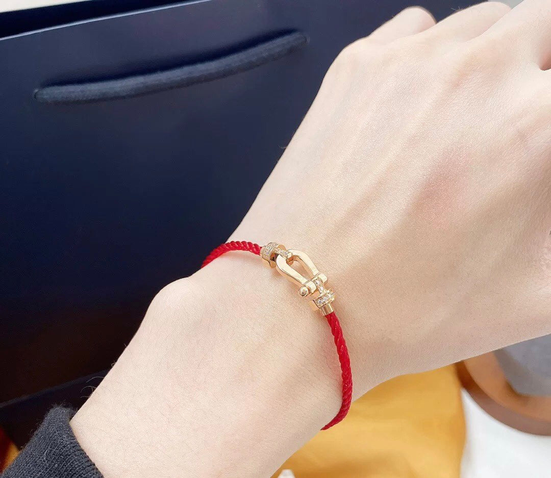 [Rosla]FORCE 10 HALF DIAMOND PINK GOLD RED CORDERI LARGE AND MEDIUM MODEL