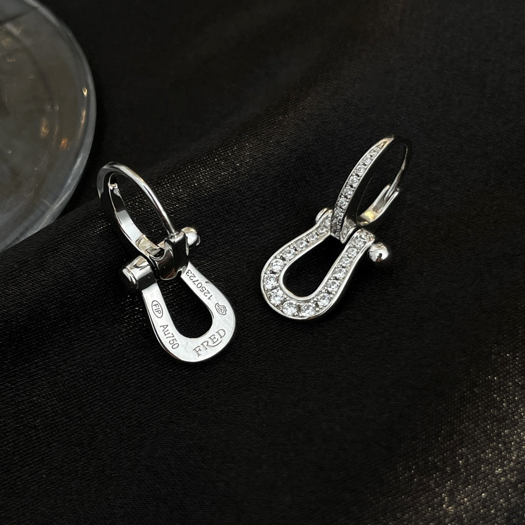 [Rosla]FORCE 10 FULL DIAMOND DROP EARRINGS MEDIUM MODEL