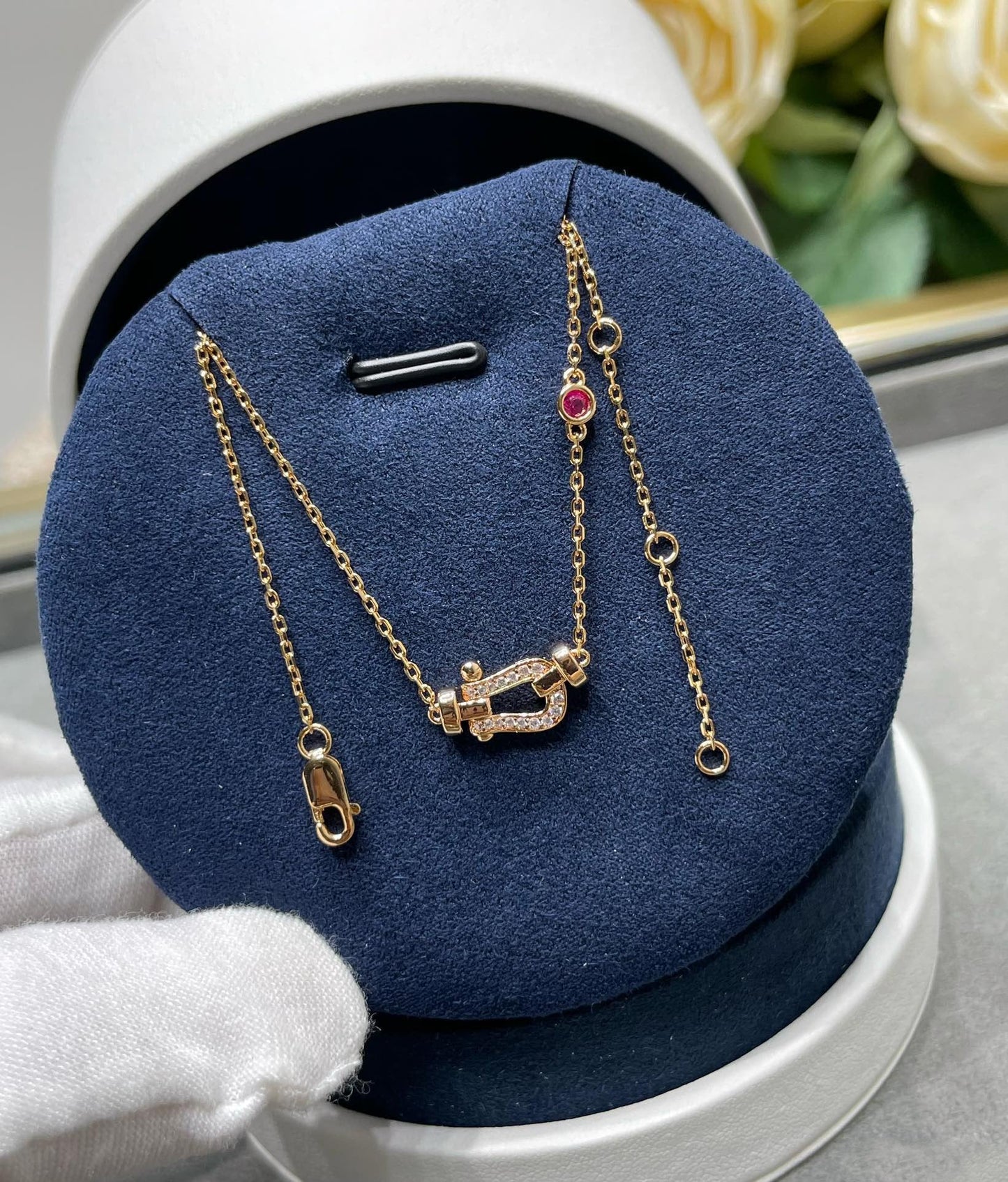 [Rosla]FORCE 10 DIAMOND PINK GOLD NECKLACE