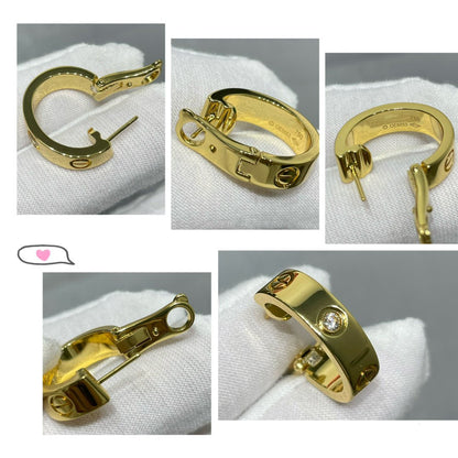 [Rosla]LOVE 5.5MM 1 DIAMOND EARRINGS
