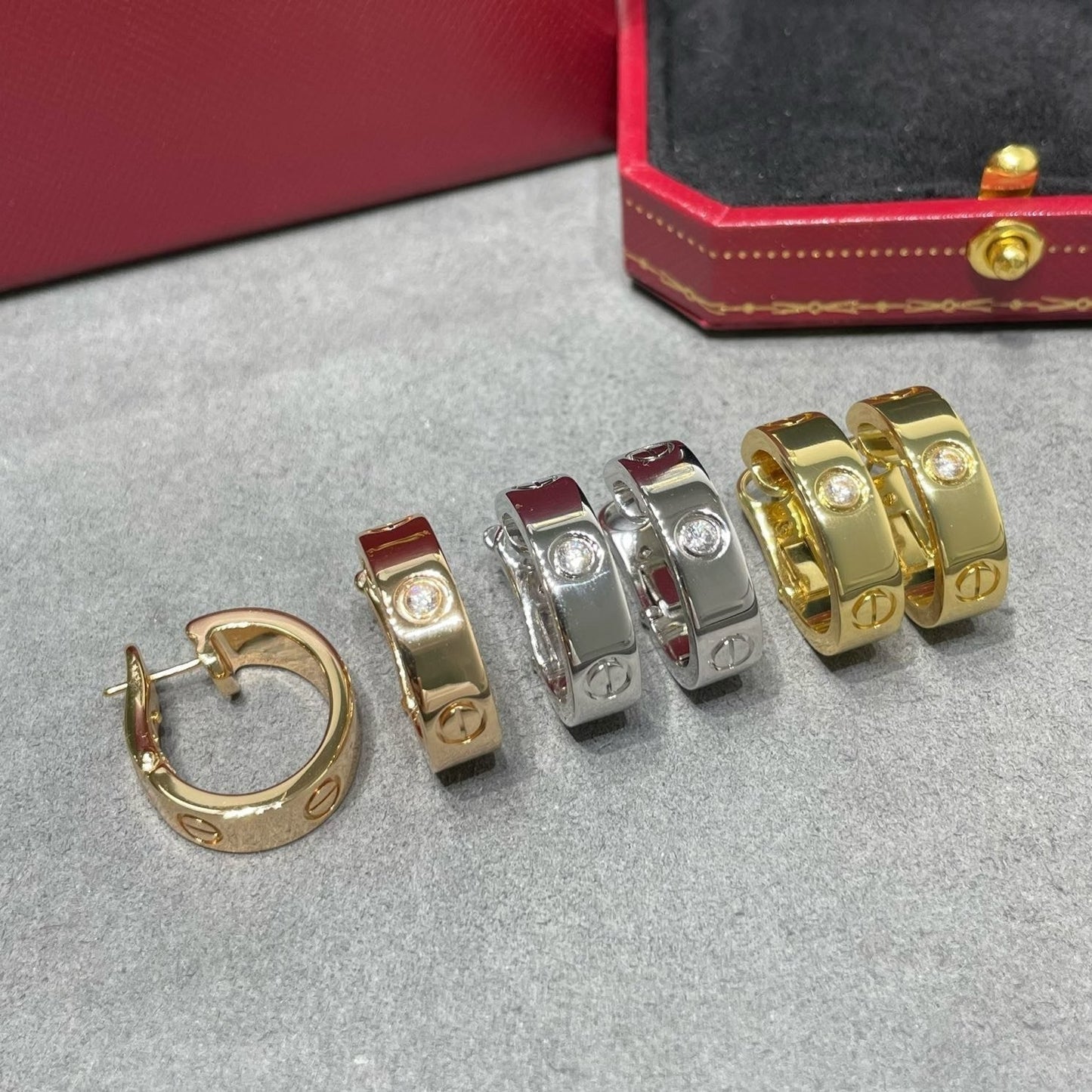 [Rosla]LOVE 5.5MM 1 DIAMOND EARRINGS