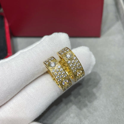 [Rosla]LOVE 5.5MM DIAMOND PAVED EARRINGS