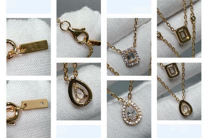 [Rosla]MY TWIN 2 ROW DIAMOND NECKLACE