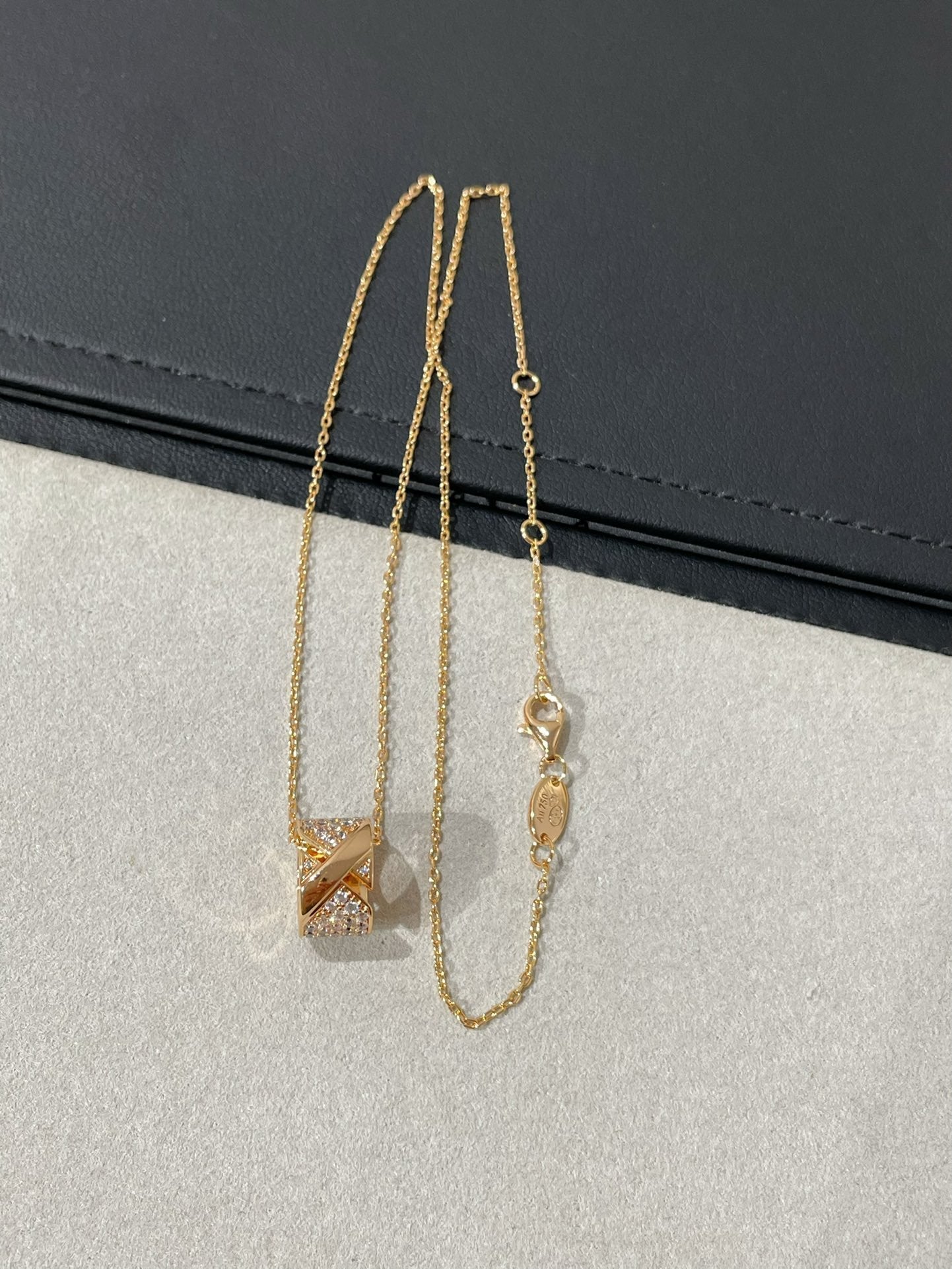 [Rosla]LIENS EVIDENCE DIAMOND PAVED NECKLACE