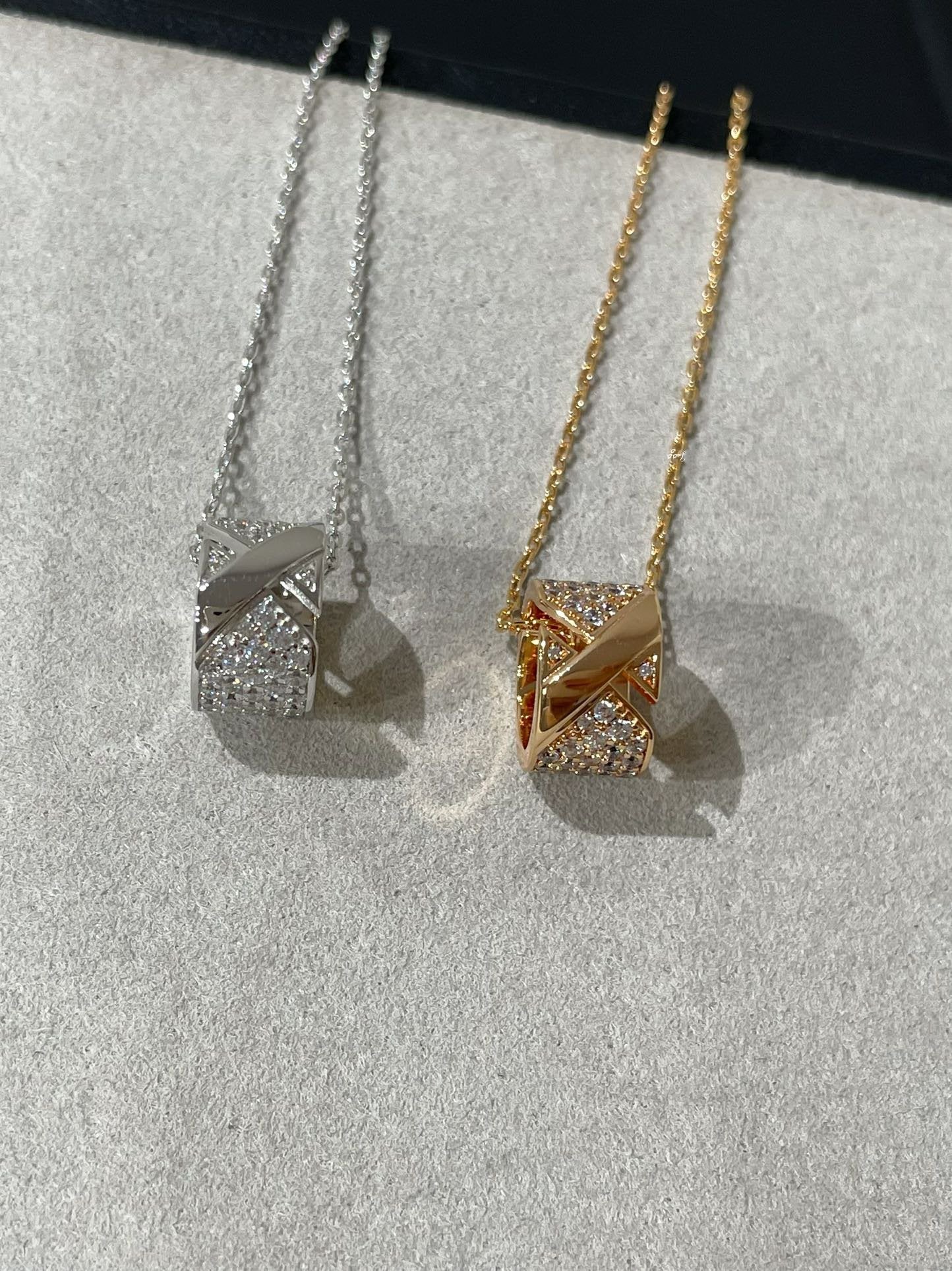[Rosla]LIENS EVIDENCE DIAMOND PAVED NECKLACE