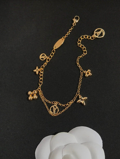 [Rosla]BLOOMING PINK GOLD MOP BRACELET