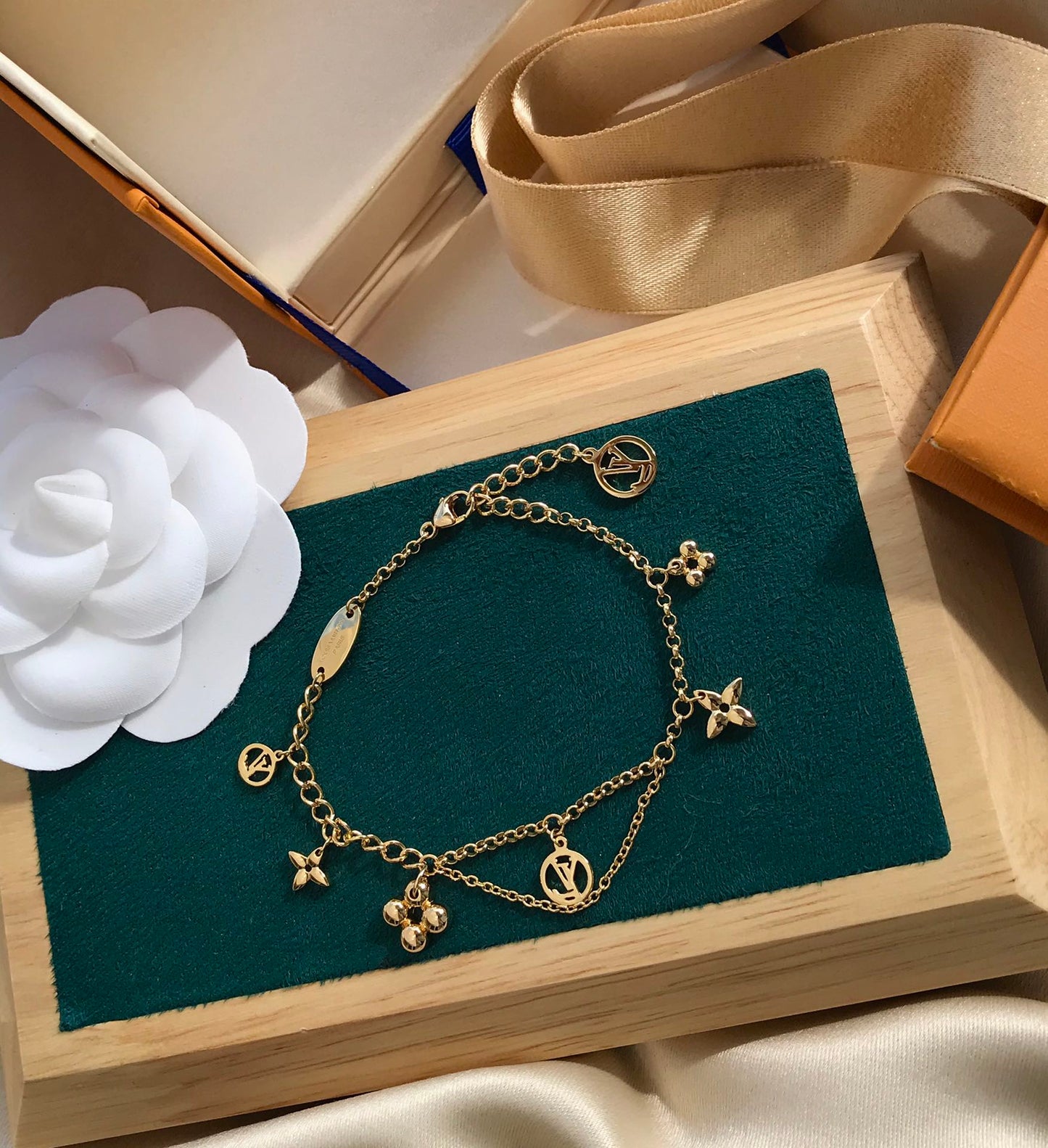 [Rosla]BLOOMING PINK GOLD MOP BRACELET