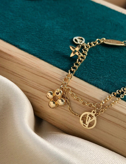 [Rosla]BLOOMING PINK GOLD MOP BRACELET