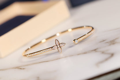 [Rosla]IDYLLE GOLD OPEN BRACELET DIAMOND PAVED
