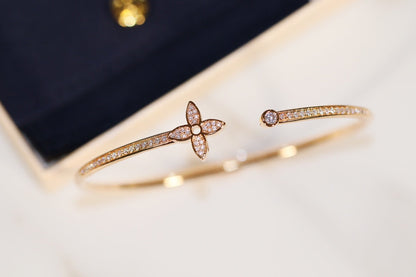 [Rosla]IDYLLE GOLD OPEN BRACELET DIAMOND PAVED