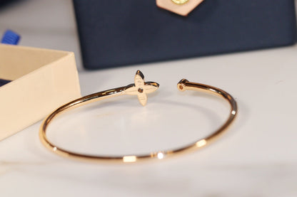 [Rosla]IDYLLE GOLD OPEN BRACELET DIAMOND PAVED