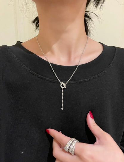 [Rosla]FINESSE SILVER DIAMOND NECKLACE