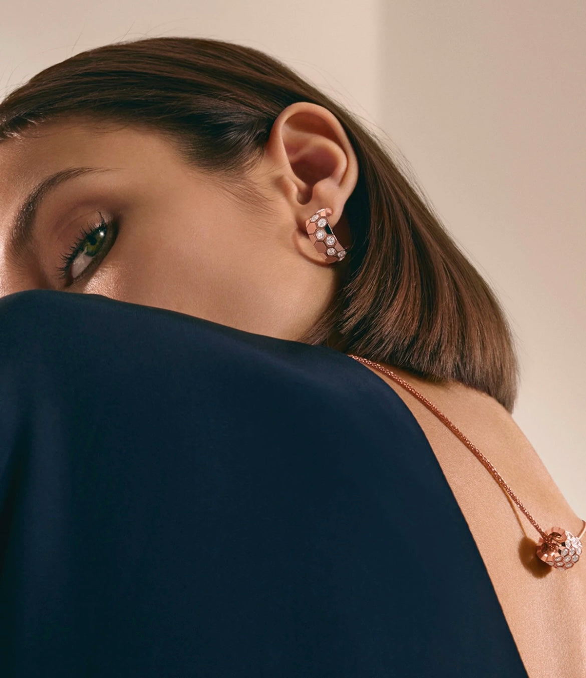 [Rosla]BEE LOVE DIAMOND HOOP EARRINGS
