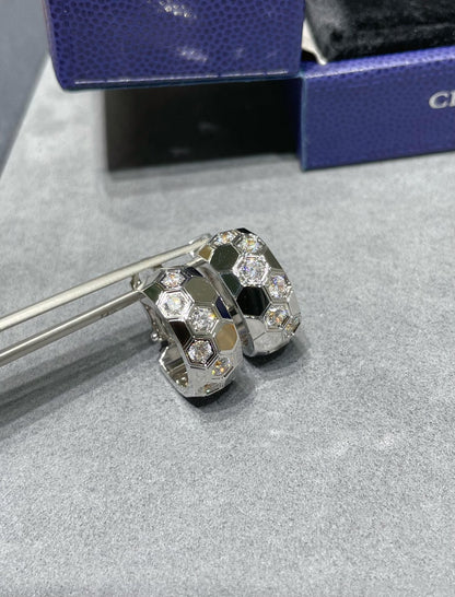 [Rosla]BEE LOVE DIAMOND HOOP EARRINGS