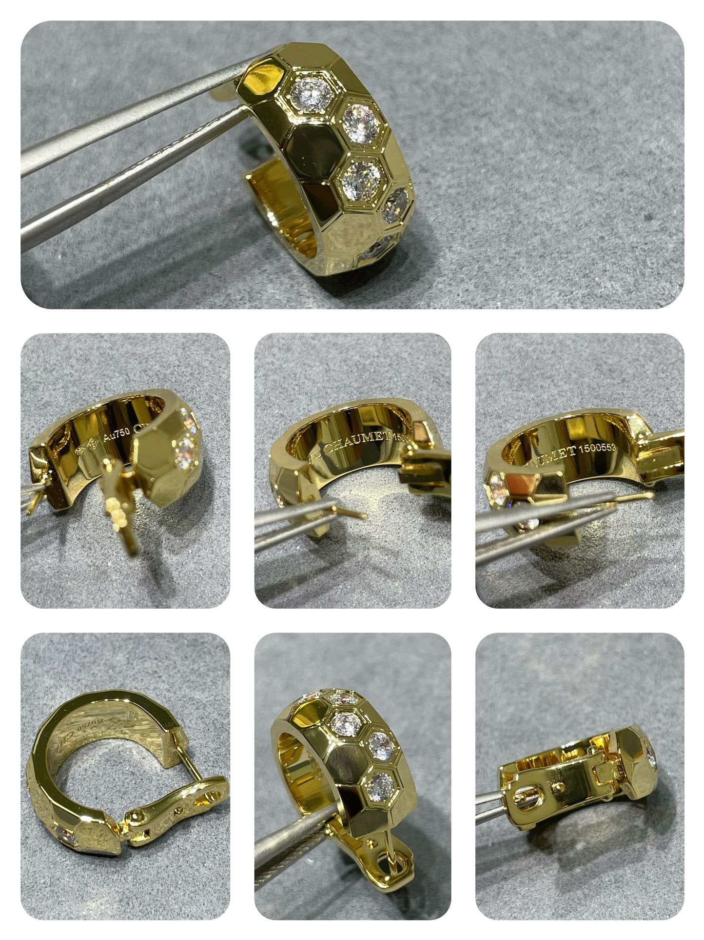 [Rosla]BEE LOVE DIAMOND HOOP EARRINGS