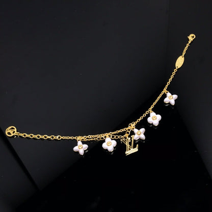 [Rosla]LOGO 6 MOTIF STAR AND SUN GOLD BRACELET