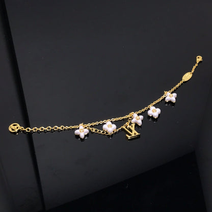 [Rosla]LOGO 6 MOTIF STAR AND SUN GOLD BRACELET
