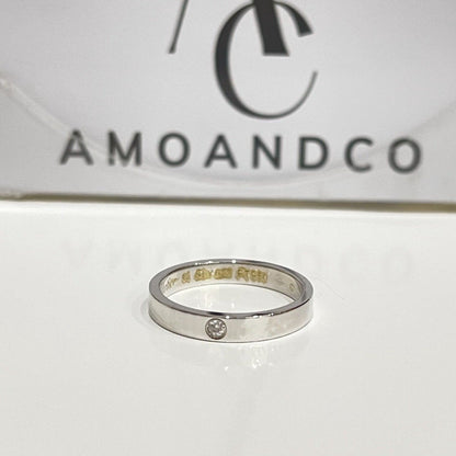 [Rosla]LOVE RING 4MM 1 DIAMOND