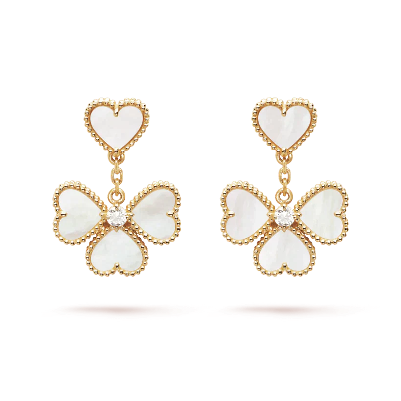 [Rosla]CLOVER SWEET WHITE MOP EARRINGS