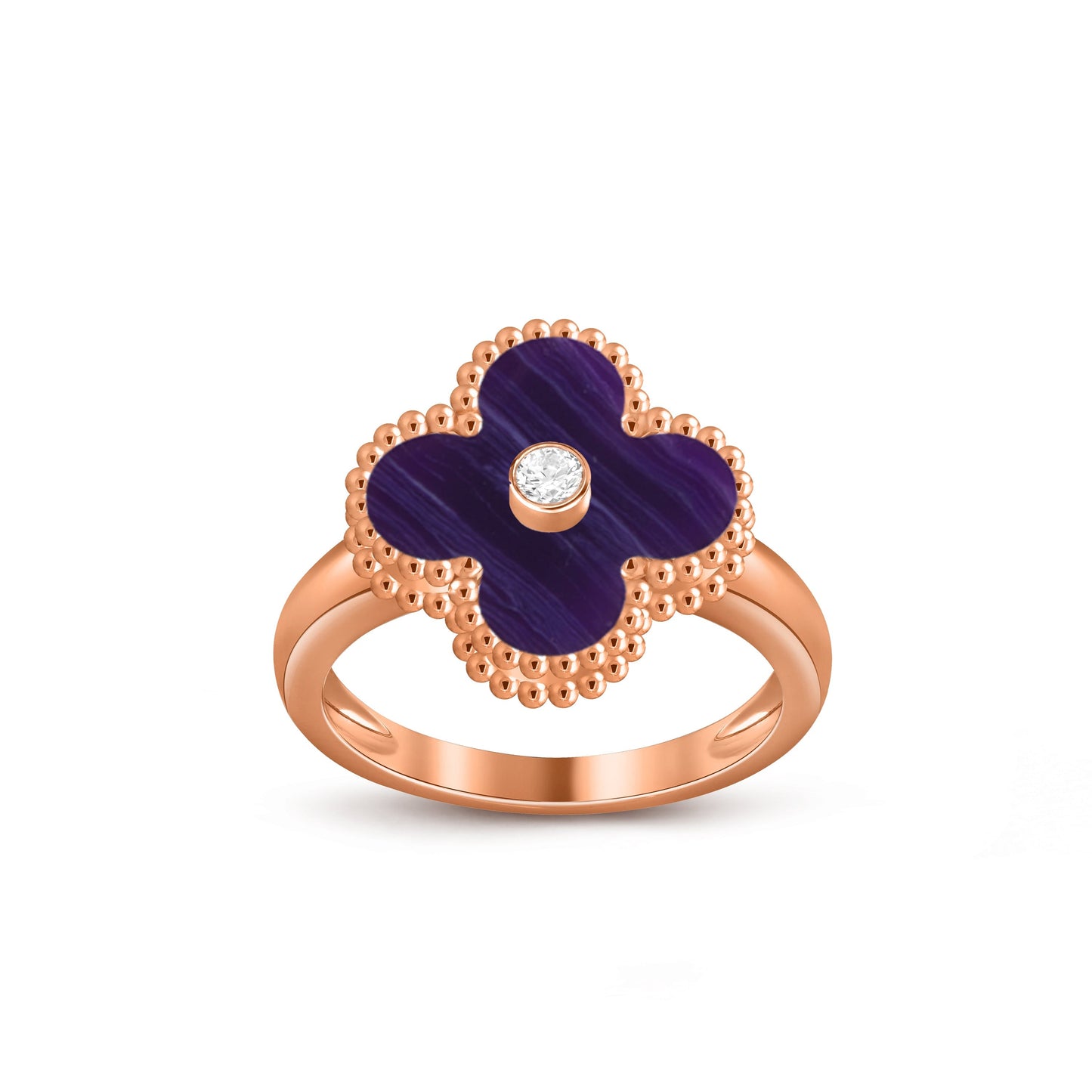 [Rosla]CLOVER DIAMOND RING ROSE GOLD COLLECTION
