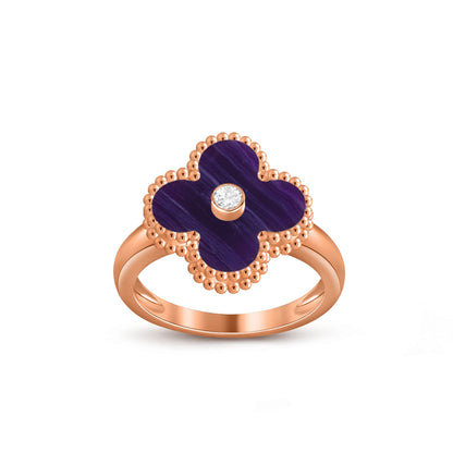 [Rosla]CLOVER DIAMOND RING ROSE GOLD COLLECTION