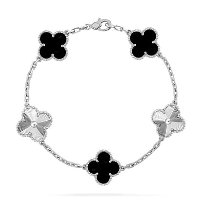 [Rosla] CLOVER 5 MOTIF ONYXS BRACELET COLLECTION